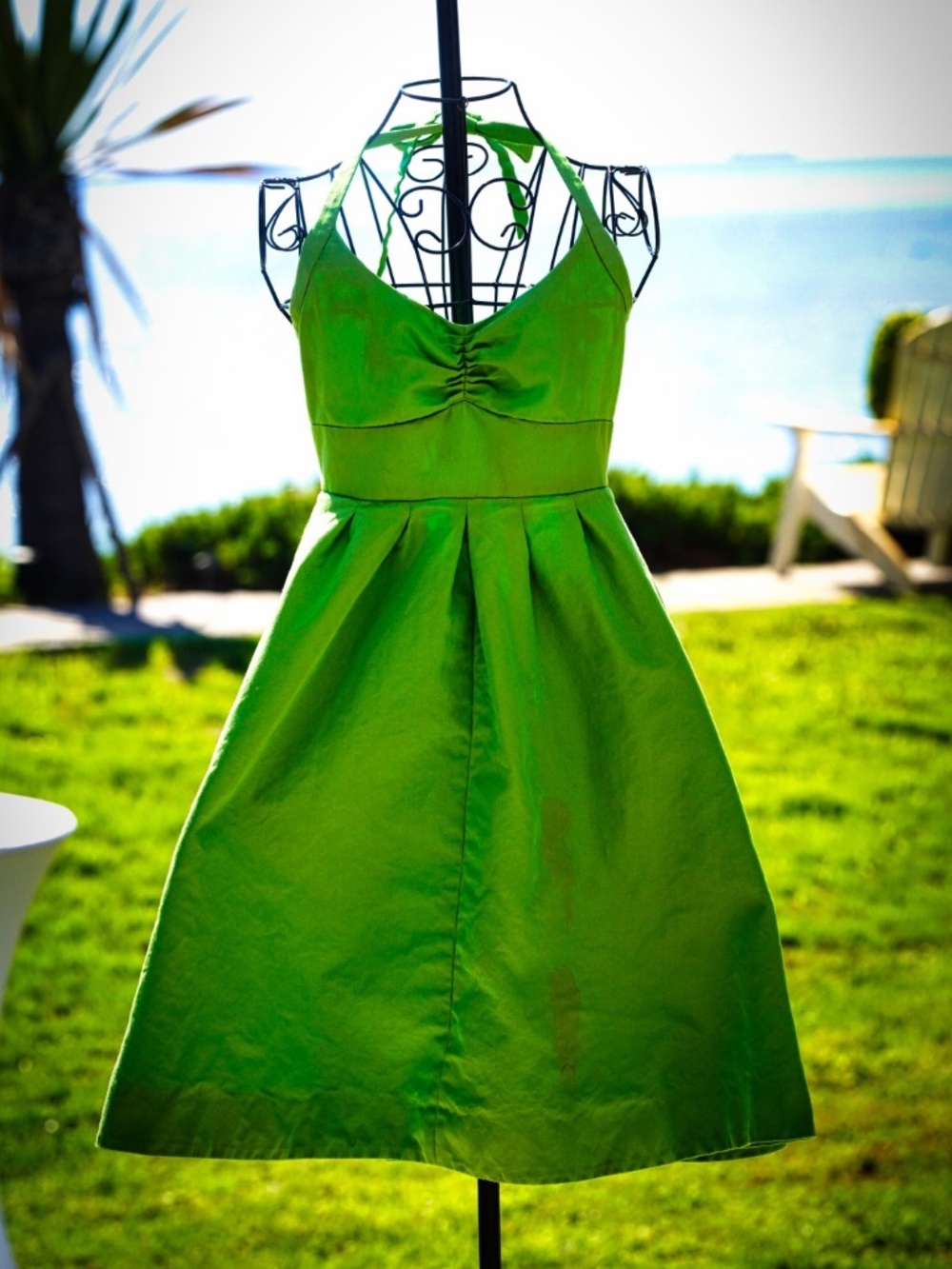 J. Crew Taffeta Halter Dress - Size 4 - Upcycle Project Canvas!
